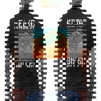 Real Men Don't Spin Foosball Player Table Football Soccer Men's Back Print T-Shirt | Mazezy