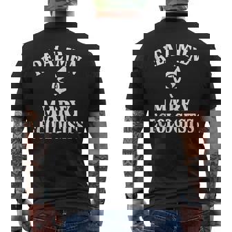 Real Men Marry Ecologists Environmental Science Humor Tank Top Men's Back Print T-Shirt | Mazezy