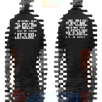 Only Real Men Play The Clarinet Marching Band Camp Men's Back Print T-Shirt | Mazezy