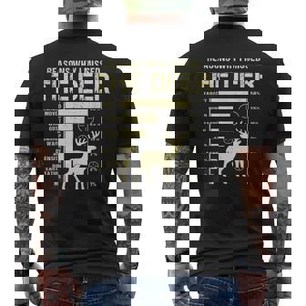 Reasons Why I Missed The Deer Hunting Deer Humor Men's Back Print T-Shirt | Mazezy