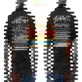 Reasons Why I Missed The Deer Hunting Hunter Men Dad Men's Back Print T-Shirt | Mazezy