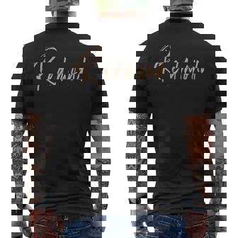 Redmond Oregon Vintage Elegant Men's Back Print T-Shirt | Mazezy