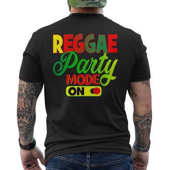 Reggae Party Mode On Men's T-shirt Back Print | Mazezy