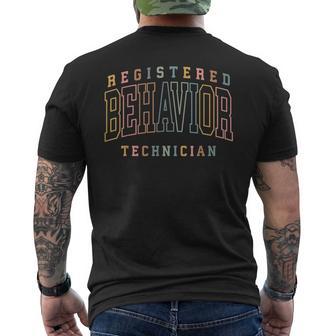 Registered Behavior Technician Rbt Therapist Rbt Men's T-shirt Back Print - Thegiftio UK