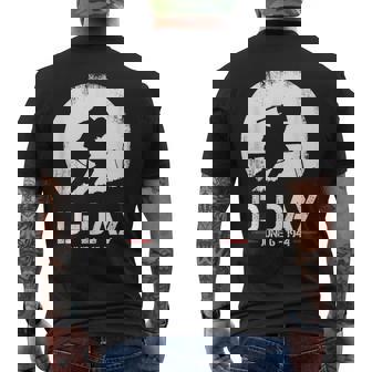 Remember D-Day Operation Overlord June 6 WWII Men's Back Print T-Shirt | Mazezy