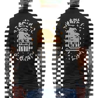 Remember To Play Piano Cute Music Men's Back Print T-Shirt | Mazezy