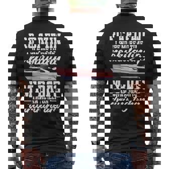 Remote Control Boat Model Enthusiast Driving RC Boat Captain Men's Back Print T-Shirt | Mazezy