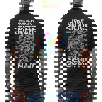 This Is My Ren Faire Costume T-Rex Dinosaur Medieval Knight Men's Back Print T-Shirt | Mazezy