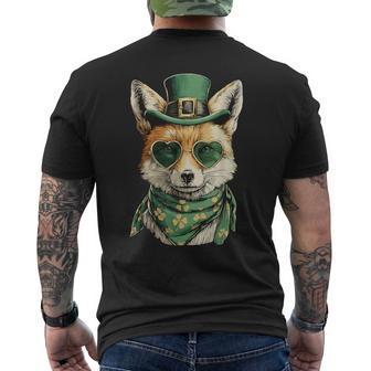 Renard Irlandais Avec Lunettes Deoleil Trèfle Jour De Laaint-Patrick T-shirt imprimé au dos - Cadeauxyz