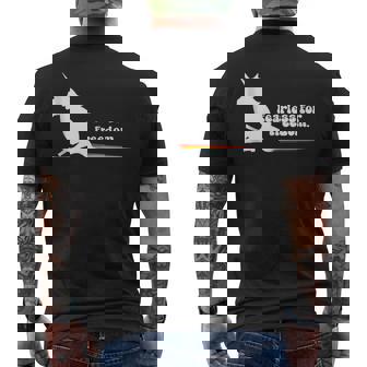 Resist Fascism Unicorn Rainbow Protesting Tank Top Men's Back Print T-Shirt | Mazezy