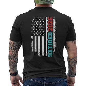 Retired 2026 Us American Flag For Retirement Men's T-shirt Back Print - Thegiftio UK