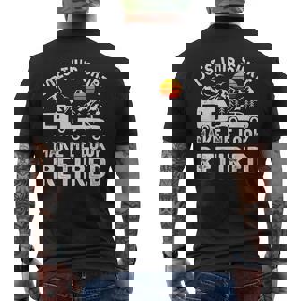 Retired Camper Retirement Camping Men's T-shirt Back Print | Mazezy