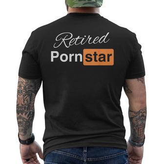 Retired Porn Star Naughty Adult Humor Retirement Men's T-shirt Back Print - Thegiftio UK