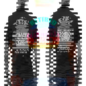 Retired PreAlgebra Teacher a Retirement Men's Back Print T-Shirt | Mazezy