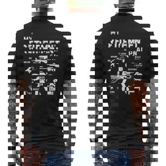 My Retirement Plan Work On Weapons By Guns And Ammo Men's Back Print T-Shirt | Mazezy