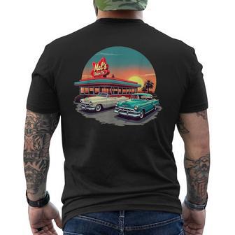 Retro 1950S 50S Mel's Diner Vintage Rockabilly Sock Hop Men's T-shirt Back Print - Thegiftio UK