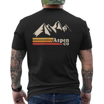 Retro Aspen Co Colorado Mountains Ski Men's T-shirt Back Print - Thegiftio UK