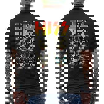 Retro Cat Rock Music Concert Band Hiss Cat Kitten Love Men's T-shirt Back Print | Seseable UK