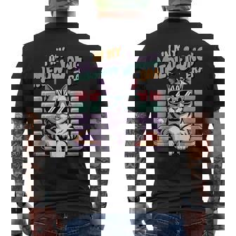 Retro Cat Sunglasses 80s In My Meow Jong Era Mahjonger Men's Back Print T-Shirt | Mazezy