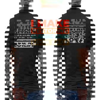 Retro Classic Cars Vehicles Auto Vintage Vehicle Restorator Men's Back Print T-Shirt | Mazezy