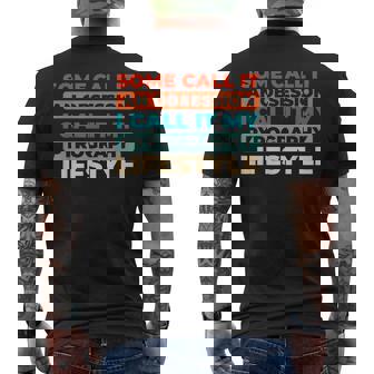 Retro Craft Art Pyrography Vintage Woodburning Men's Back Print T-Shirt | Mazezy