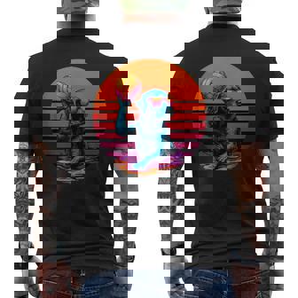 Retro Dog Playing Water Polo Water Polo Player Tank Top Men's Back Print T-Shirt | Mazezy