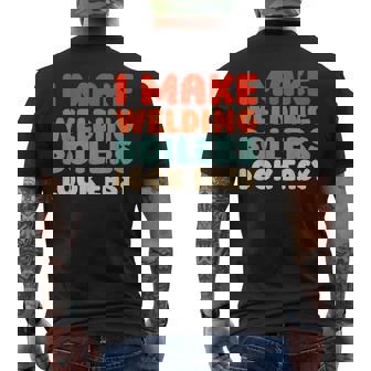 Retro Fabrication Pressure Welding Vintage Boilermaker Men's Back Print T-Shirt | Mazezy