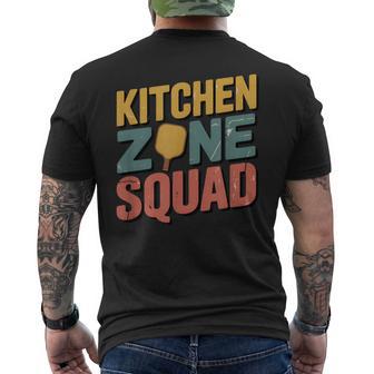 Retro Faded Pickleball Humor Kitchen Zone Squad Men's T-shirt Back Print - Thegiftio UK