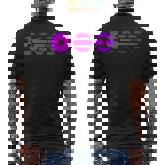 Retro Purple Circle Arirang Basic Symbol Men's T-shirt Back Print - Thegiftio