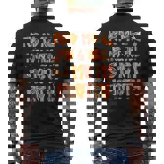 Retro Thanksgiving Feed Me Pie And Tell Me I'm Pretty Men's T-shirt Back Print - Thegiftio