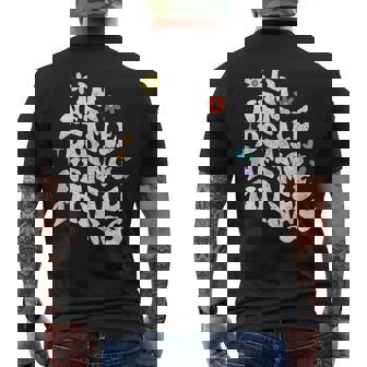 Retro Groovy Im Nettle Doing Nettle Things Mother's Tank Top Men's Back Print T-Shirt | Mazezy