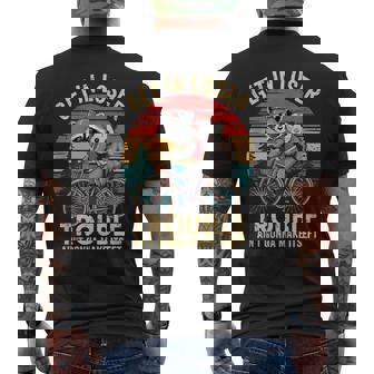 Retro Get In Loser Trouble Ain't Gonna Make Itself Racoon Tank Top Men's Back Print T-Shirt | Mazezy