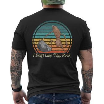 Retro Marcus The Worm I Don't Like This Rock Men's T-shirt Back Print - Thegiftio UK