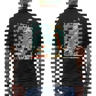 Retro Mid-Century Modern Dogs Cats 50S 60S Style Men's T-shirt Back Print | Seseable UK