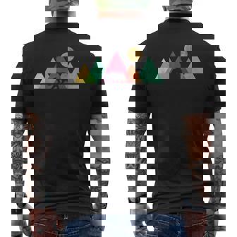 Retro Mountain Bear Wildlife Nature Vintage Forest Hiking Men's T-shirt Back Print | Seseable FR