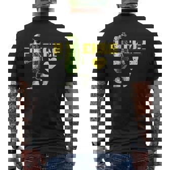 Retro Pickleball Basic Sport Quote Cucumber Slay Meme Men's Back Print T-Shirt | Mazezy