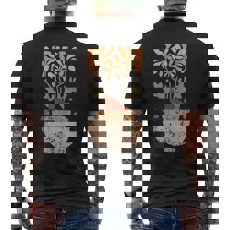 Retro Safari Boho Botanical Floral Art Vintage Wildflowerr Tank Top Men's Back Print T-Shirt | Mazezy