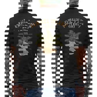 Retro Sanibel Island Florida Drawing Art Men's Back Print T-Shirt | Mazezy