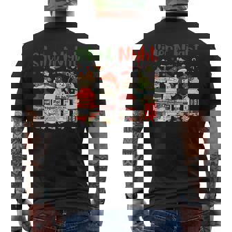 Retro Silent Night Xmas Nurse Christmas Doctor Er Nurse Men's Back Print T-Shirt | Mazezy