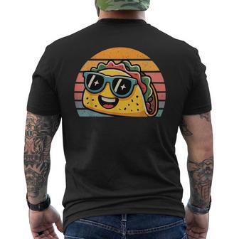 Retro Sunset Tacos Costume For Food Lovers Tacos Men's T-shirt Back Print - Thegiftio UK