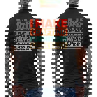 Retro Tapicer Upholsterer Fabric Worker Vintage Tapicer Men's Back Print T-Shirt | Mazezy