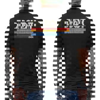 Retro Vintage 70s 80s Style Djibouti Djibouti Men's Back Print T-Shirt | Mazezy