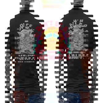 Retro Vintage Don't Be A Twatwaffle Food Men's T-shirt Back Print - Monsterry