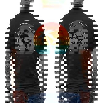 Retro Vintage Palm Trees Retro 80s 90s Beach Tropical Summer Men's Back Print T-Shirt | Mazezy