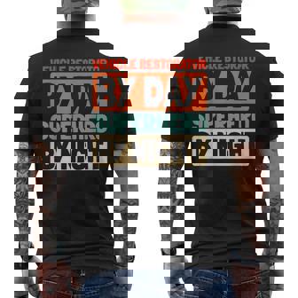 Retro Vintage Vehicles Auto Vintage Vehicle Restorator Men's Back Print T-Shirt | Mazezy