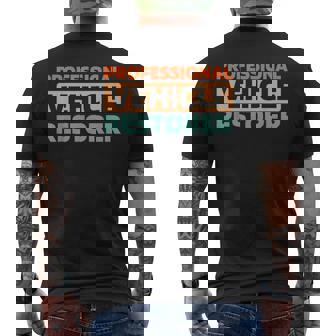 Retro Vintage Vehicles Classic Vintage Vehicle Restorator Men's Back Print T-Shirt | Mazezy