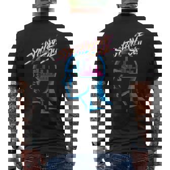 Retro Wave Aesthetic Synthwave Soul Electronic Mind Men's Back Print T-Shirt | Mazezy