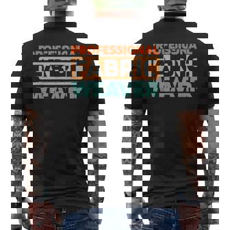 Retro Weaver Loom Operator Textile Worker Vintage Weaver Men's Back Print T-Shirt | Mazezy