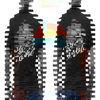 Ride The Wind Surfing Adventure Sunset Men's Back Print T-Shirt | Mazezy