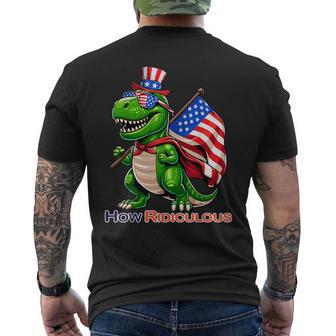 How Ridiculous Flag Merch Love Group Three Some Strong Men's T-shirt Back Print - Thegiftio UK